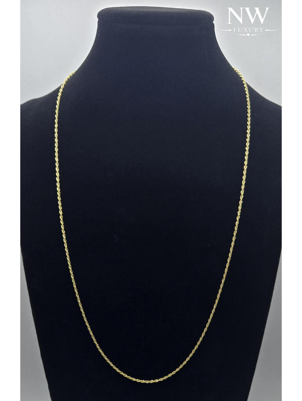 Gold Rope Chain Necklace -